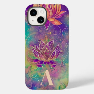 Personalisierte Verzierte Lotus-Blume Case-Mate iPhone 14 Hülle