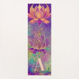 Personalisierte Verzierte Lotus-Blume Yogamatte