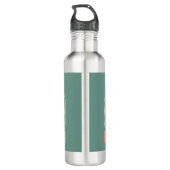 Personalisierte Verzierte Retro Sage und Sand Mand Edelstahlflasche (Rückseite)