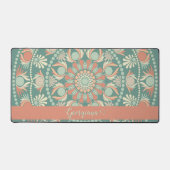 Personalisierte Verzierte Retro Sage und Sand Mand Schreibtischunterlage (Vorderseite)