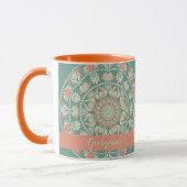 Personalisierte Verzierte Retro Sage und Sand Mand Tasse (Links)