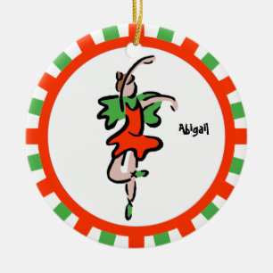 Personalisierte Verzierung DanceChick Ballerina Keramik Ornament