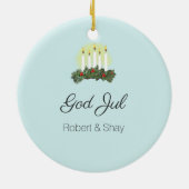 Personalisierte Verzierung der Sankt Lucia der Keramikornament (Hinten)