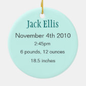 Personalisierte Verzierung "des Baby-C" für Keramikornament (Hinten)