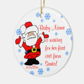 Personalisierte Verzierung des Babys erstes Keramikornament (Links)