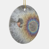 Personalisierte Verzierung des Blatt-Herzens und Keramik Ornament (Rechts)