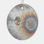 Personalisierte Verzierung des Blatt-Herzens und Keramik Ornament (Links)