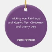 Personalisierte Verzierung des Blatt-Herzens und Keramik Ornament (Hinten)