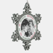 Personalisierte Verzierung des Schneeflocken Zinn-Ornament (Links)