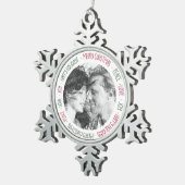 Personalisierte Verzierung des Schneeflocken Zinn-Ornament (Rechts)