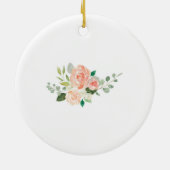 Personalisierte Verzierung für Blumenmädchen Keramik Ornament (Hinten)