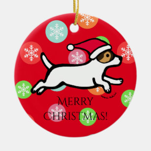 Personalisierte Verzierung Jack-Russell-Terrier-2 Keramik Ornament