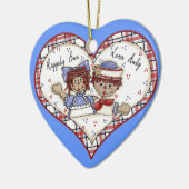 Personalisierte Verzierung LiebenAndy Keramikornament (Links)