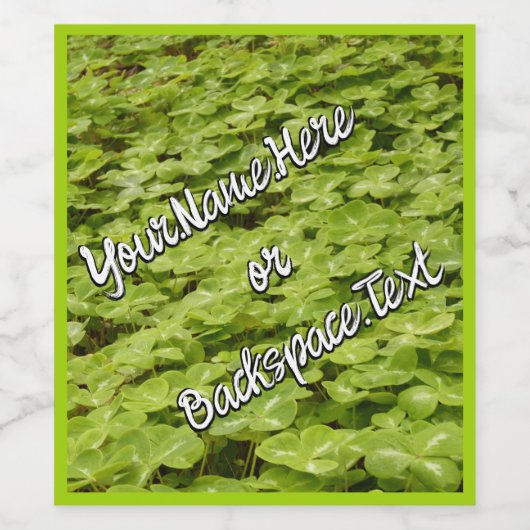 Personalisierte Viel Glück Bottle Labels St Patric Weinetikett (Einzelnes Label)