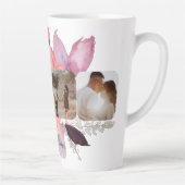 Personalisierte vier Fotos und Blume von Text Milchtasse (Rechts)
