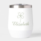 Personalisierte Vierblättriges Kleeblatt Wasserfla (Vorderseite)