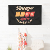 Personalisierte vierzig Vintage 40. Geburtstagsfei Banner (Insitu)
