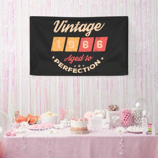 Personalisierte vierzig Vintage 40. Geburtstagsfei Banner (Party)