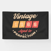 Personalisierte vierzig Vintage 40. Geburtstagsfei Banner (Horizontal)
