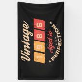 Personalisierte vierzig Vintage 40. Geburtstagsfei Banner (Vertikal)
