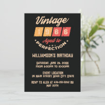 Personalisierte vierzig Vintage 40. Geburtstagsfei