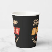 Personalisierte vierzig Vintage 40. Geburtstagsfei Pappbecher (Links)
