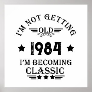 Personalisierte vierzig Vintage 40. Geburtstagsfei Poster