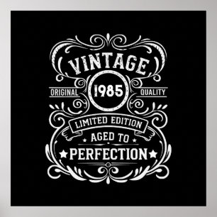 Personalisierte vierzig Vintage 40. Geburtstagsfei Poster