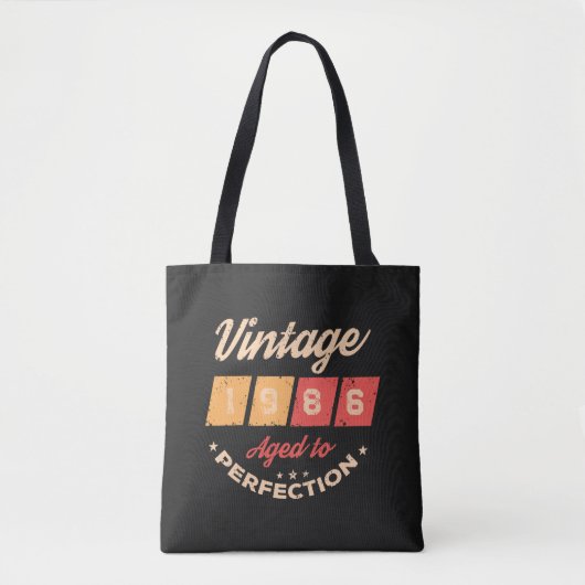 Personalisierte vierzig Vintage 40. Geburtstagsfei Tasche (Vorderseite)