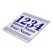 Personalisierte Viktorianische Street Address Tile Fliese (Seite)
