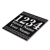 Personalisierte Viktorianische Street Address Tile Fliese (Seite)