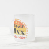 Personalisierte Vintag limitierte Auflage Geburtst Mattglastasse (Vorderseite Links)