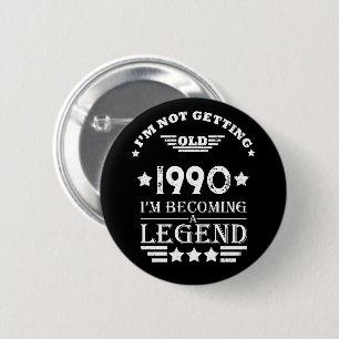 Personalisierte vintage 35. Geburtstagsfeier Button