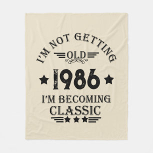 Personalisierte vintage 35. Geburtstagsfeier Fleecedecke