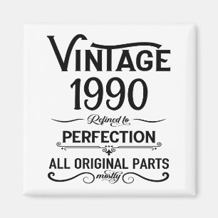 Personalisierte vintage 35. Geburtstagsfeier Magnet