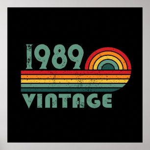 Personalisierte vintage 35. Geburtstagsfeier Poster