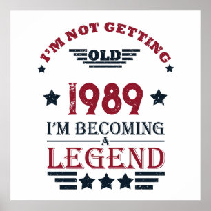 Personalisierte vintage 35. Geburtstagsfeier  Poster