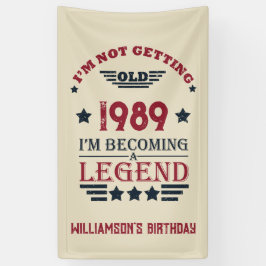 Personalisierte Vintage 35. Geburtstagsgeschenke Banner