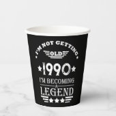 Personalisierte Vintage 35. Geburtstagsgeschenke Pappbecher (Vorderseite)