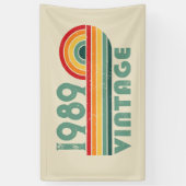 Personalisierte Vintage 35. Geburtstagsparty Banner (Vertikal)