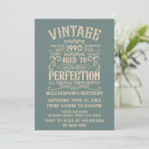 Personalisierte Vintage 35. Geburtstagsparty