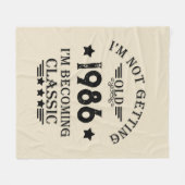 Personalisierte Vintage 35. Geburtstagsparty Fleecedecke (Vorderseite (Horizontal))