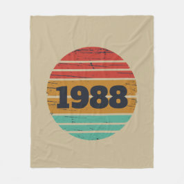 Personalisierte Vintage 35. Geburtstagsparty Fleecedecke