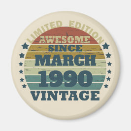Personalisierte Vintage 35. Geburtstagsparty Magnet