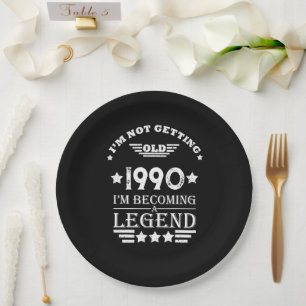 Personalisierte Vintage 35. Geburtstagsparty Pappteller
