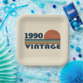 Personalisierte Vintage 35. Geburtstagsparty Pappteller (Party)