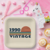 Personalisierte Vintage 35. Geburtstagsparty Pappteller (Party)