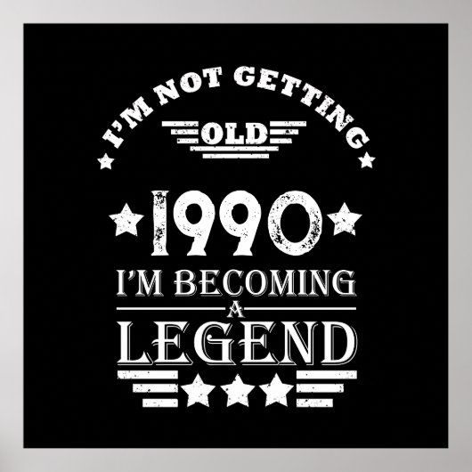 Personalisierte Vintage 35. Geburtstagsparty Poster (Vorne)