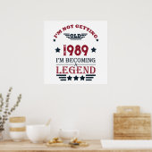 Personalisierte Vintage 35. Geburtstagsparty Poster (Küche)