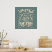 Personalisierte Vintage 35. Geburtstagsparty Poster (Küche)